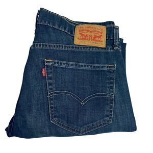 Levi's 527 Slim Bootcut Blue Jeans Men's 34 x 31 Dark Wash Denim School College